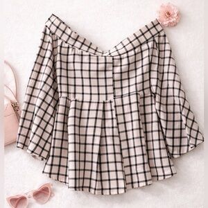 Torrid Black and Pink Plaid A-Line Skirt